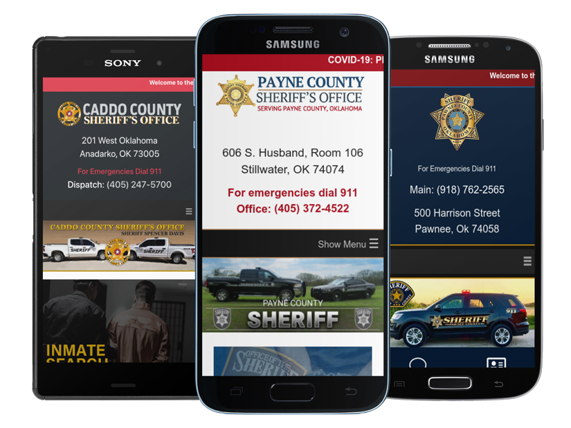 custom web design for sheriff's offices