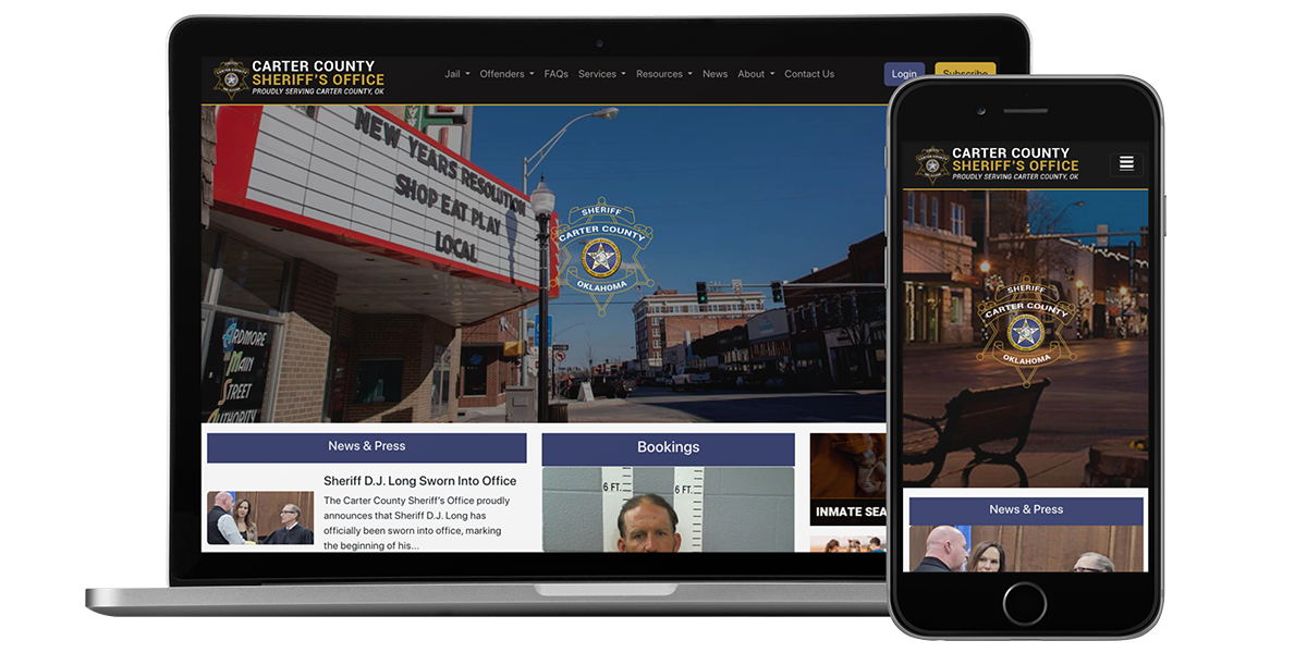 Carter County Sheriff - OK website project