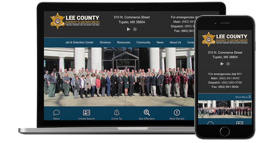 Lee County Sheriff - MS website project