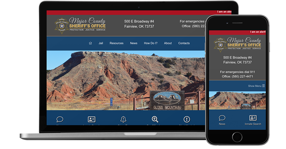 Major County Sheriff - OK website project